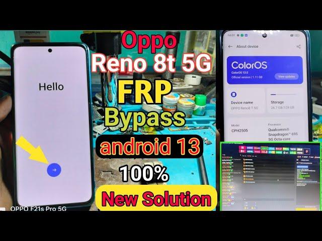 oppo Reno 8t 5g frp bypass || New Security android 13 