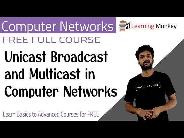 Unicast Broadcast and Multicast in Computer Networks || Lesson 60 || Computer Networks