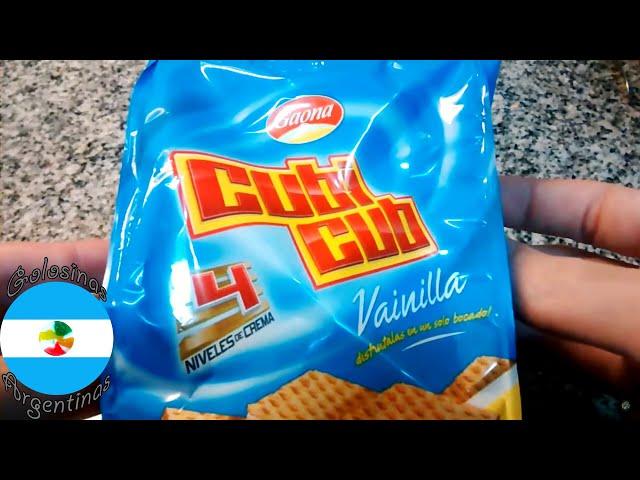 Gaona Cubicub sabor Vainilla Obleas Rellenas - Vanilla Flavour Filled Wafers