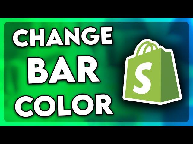 How to Change Announcement Bar Color Shopify (2024)