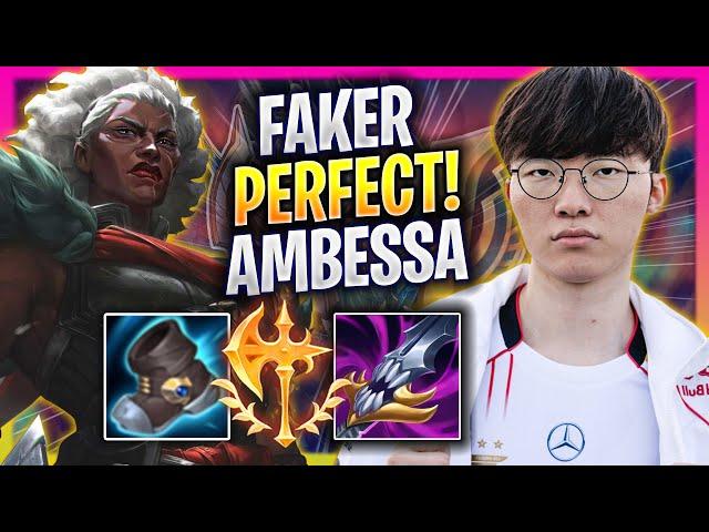 FAKER PERFECT GAME WITH AMBESSA! - T1 Faker Plays Ambessa MID vs Taliyah! | Season 2024