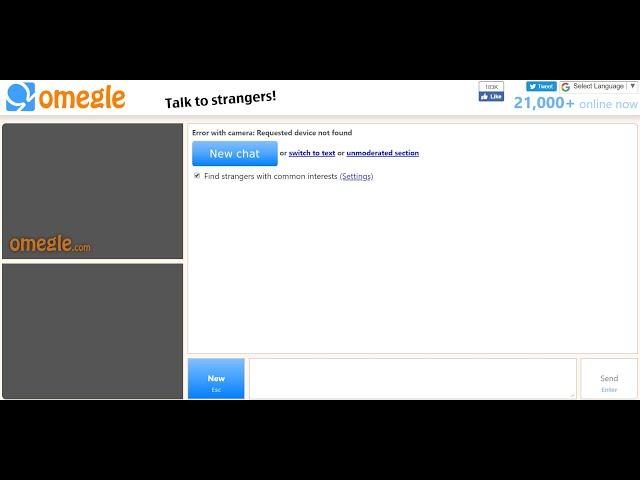 Fix Omegle Error with camera: Requested device not found Problem