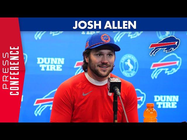 Josh Allen Talks Tough Division Win vs Patriots, his injury status, and more! | Buffalo Bills