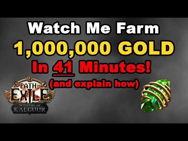 POE 3.25 Best Gold Farm - Over 1 Million Per Hour