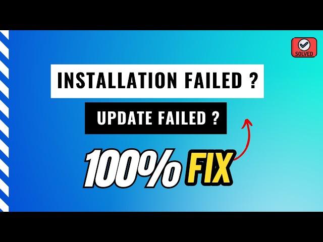 Installation Failed : Could Not Copy File //  Update Failed : Could not Create Directory [SOLVED ]