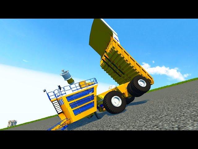 АДСКИЕ СПУСКИ - РАЗОРВАЛ БЕЛАЗ BEAMNG DRIVE