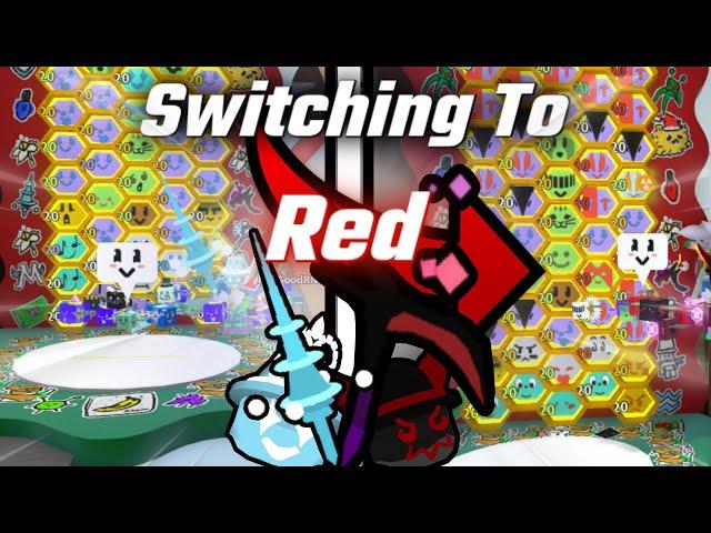 Switching to a Red Hive in Bee Swarm Simulator!!!