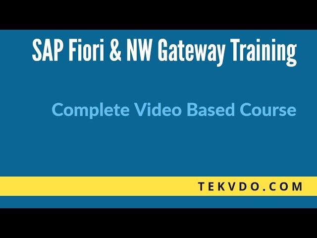 SAP Fiori Training - Complete video based course of SAP Fiori