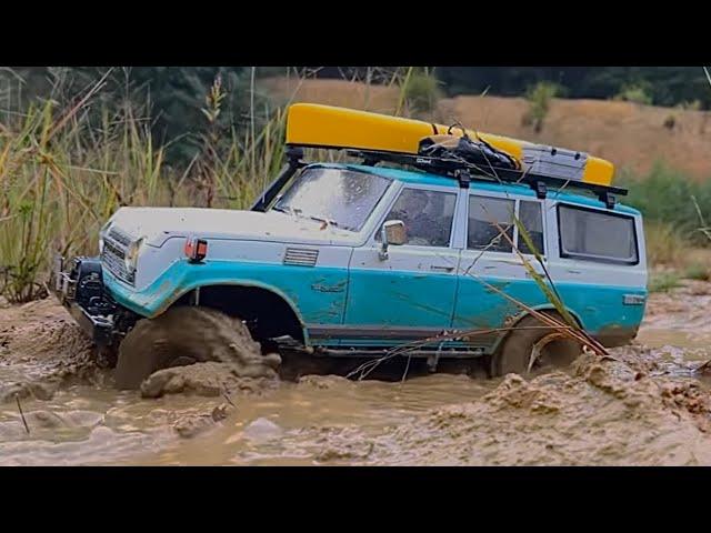 1/10 Scale RC Car : TOYOTA 1980 FJ55 Offroad & Mud Driving 5.(RC4WD TF2 LWB)