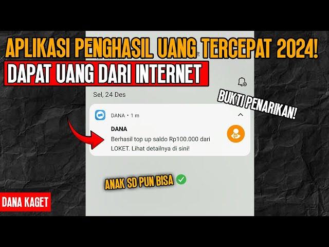 APLIKASI PENGHASIL DANA TERCEPAT 2024 - CARA MENGHASILKAN UANG DARI INTERNET - GAME PENGHASIL UANG