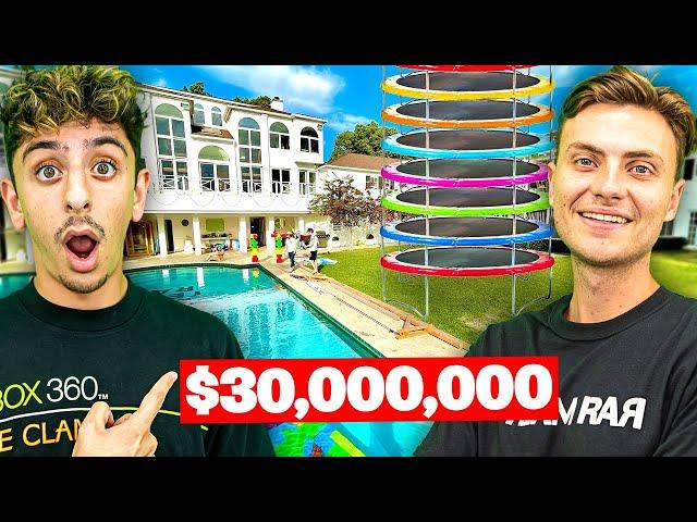 Visiting YouTuber Houses! **backyard amusement park**