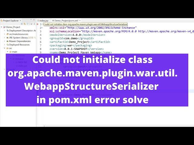 Maven Error Could not initialize class org.apache.maven.plugin.war.util.WebappStructureSerializer