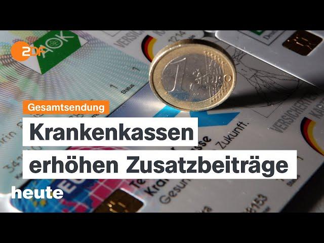 heute 19:00 Uhr vom 20.12.2024: Krankenkassen erhöhen Beiträge, Tarifstreit VW, Politbarometer