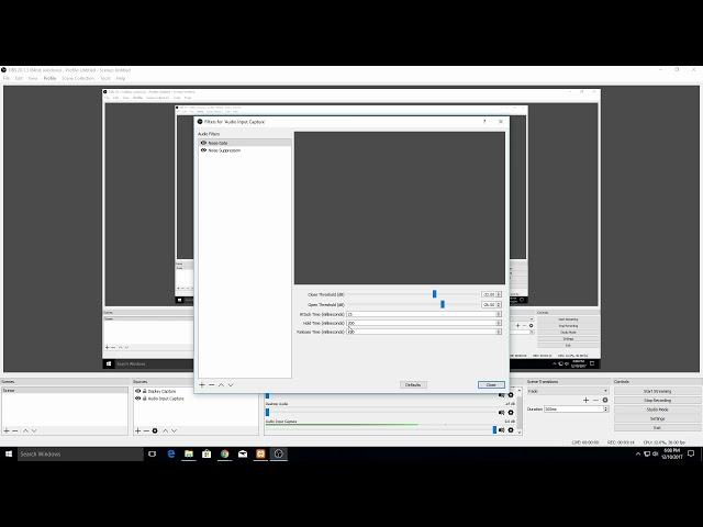 How to set up Noise Gate in OBS Open Broadcast Studio