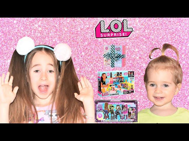 Leina and Lina Play with new LOL Surprises Kids Toys | L.O.L Surprise Deluxe, Remix OMG,Clubhouse