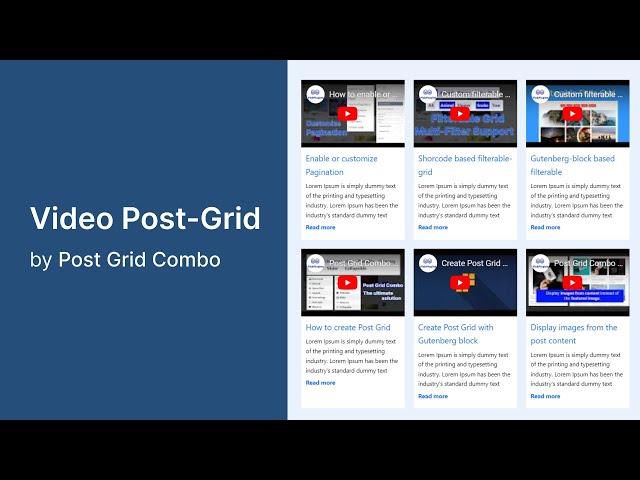 Video Post Grid by Combo Blocks (Post-Grid-Combo)