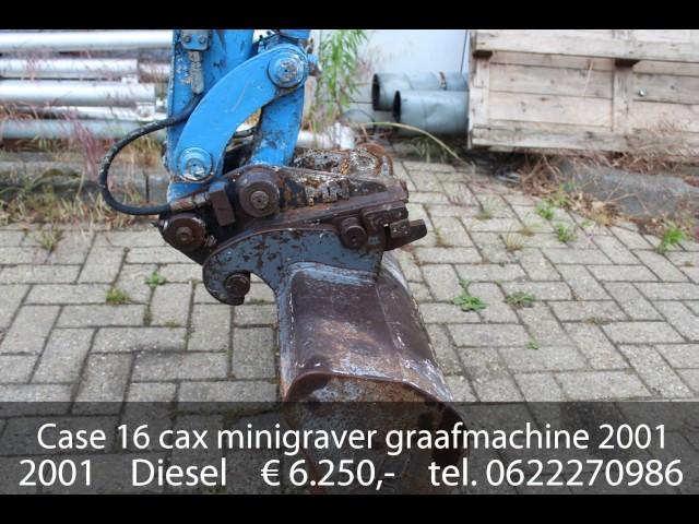 Case 16 cax minigraver graafmachine 2001