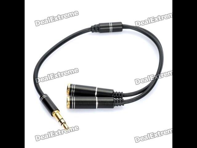 1 x 3.5mm Male to 2 x 3.5mm Female Audio Cable