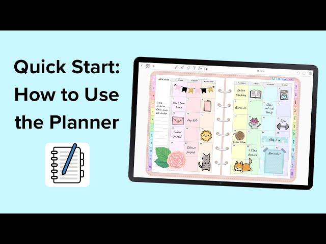 Quick start: how to use the planner | Penly app tutorial