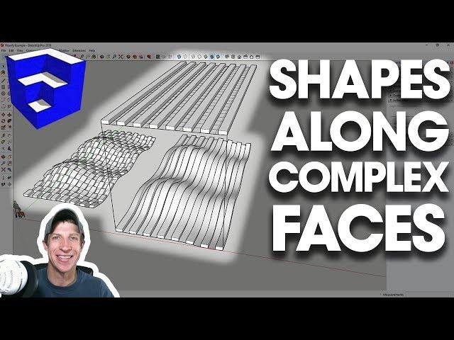 BENDING OBJECTS ALONG COMPLEX FACES in SketchUp with Flowify