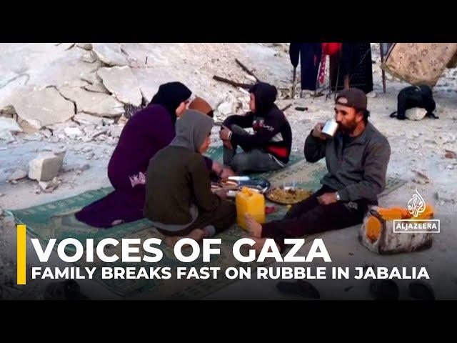 Voices of Gaza: Family breaks fast on rubble in Jabalia, fearing famine’s return amid Israel’s war