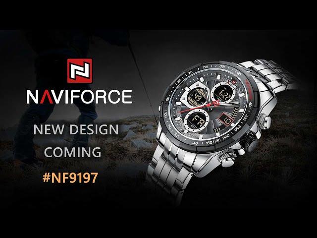 Top 10 men's watch brand NAVIFORCE Watch new design Multi-functional LED digital quartz watch NF9197