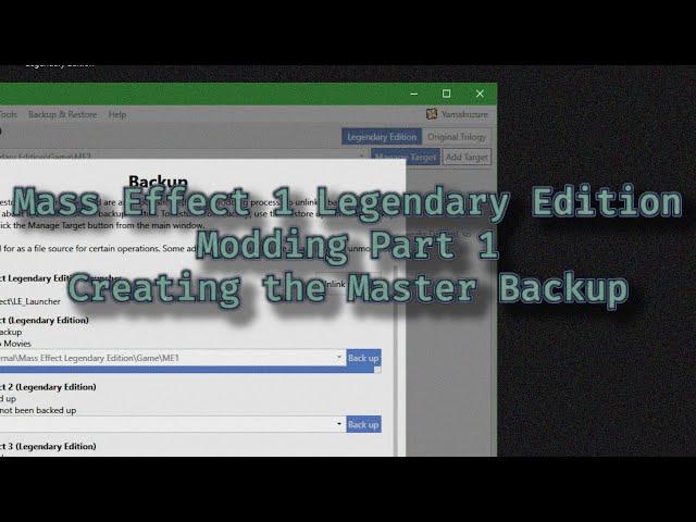 Mass Effect 1 Legendary Edition Modding Guide Part 1: "Creating the Master Backup"