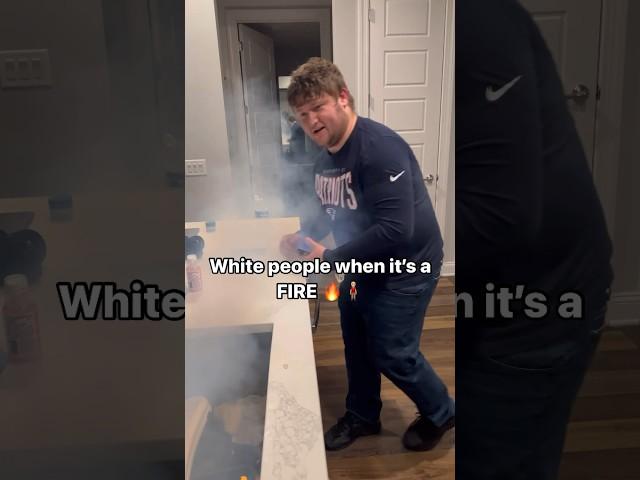 Black people vs white people when it’s a fire ‍️#fyp #comedy #funny  @Hiitsstriker