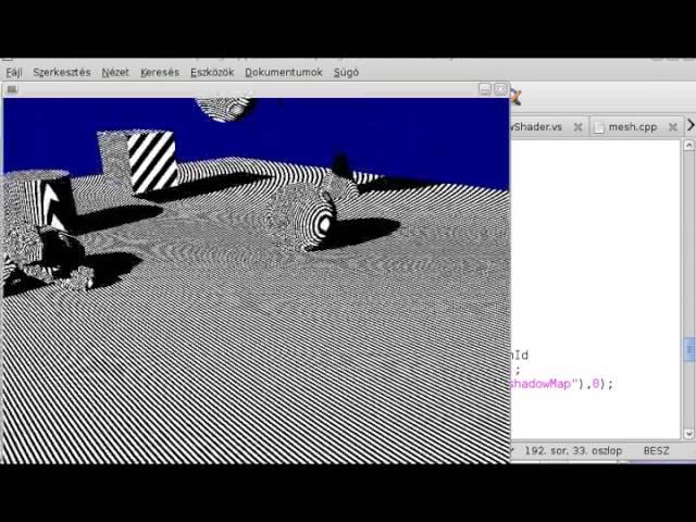 OpenGL GLSL tutorial 11 - shadowmapping (part 1 - single, directional light)