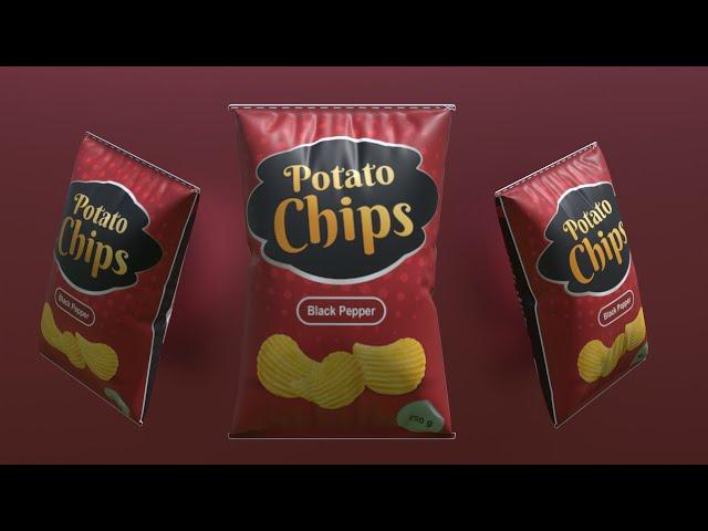 What's the Fastest Way to Create a Realistic Chips Packet in Blender?