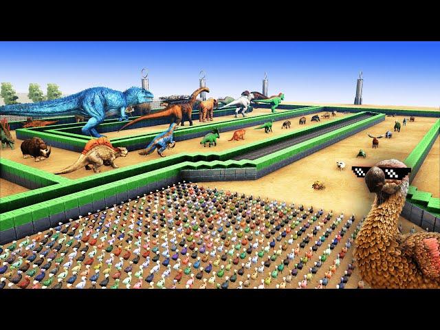 1000 DODOS VS EVERY ARK DINOSAUR | DODO DEATHRUN