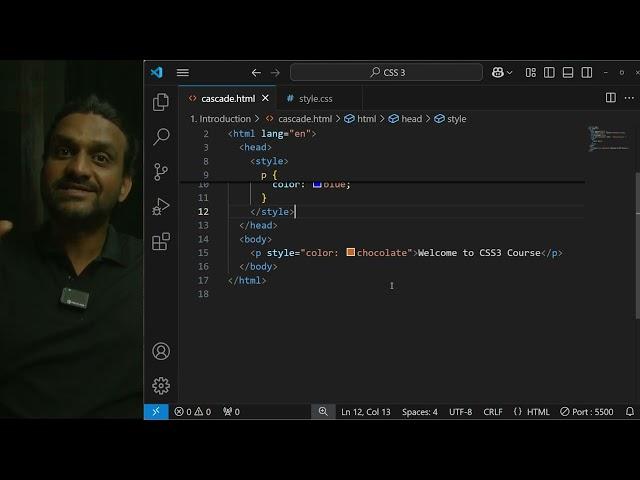 Understanding the meaning  Cascading in Cascading Style Sheets | Lesson 3 |  CSS 3 | Learning Monkey