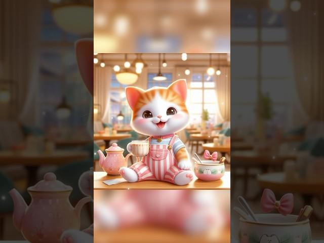 Kitty try more money  to buy milk tea #ai #cat #ainimation #cuteanimal  #cute #cutepet