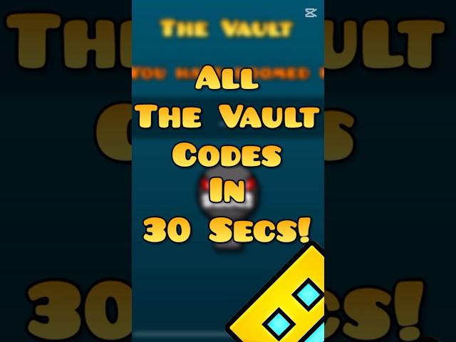 ALL “THE VAULT” CODES & FREE ICONS IN GEOMETRY DASH!  #geometrydash #update #gaming