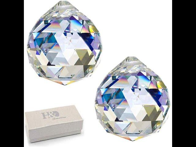 Glass Crystal Prism Ball Pendant Suncatcher Rainbow Maker Hanging Crystal Ball Prism Pendants