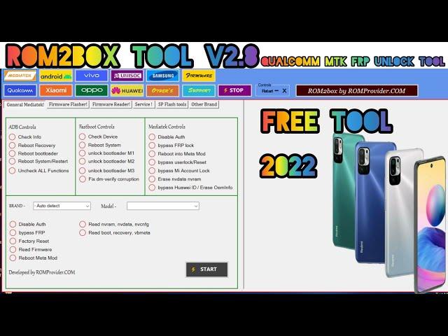 Rom2Box V2.8 | Rom2Box Frp Unlock Tool 2022 | Mtk Qualcomm Frp Bypass Tool