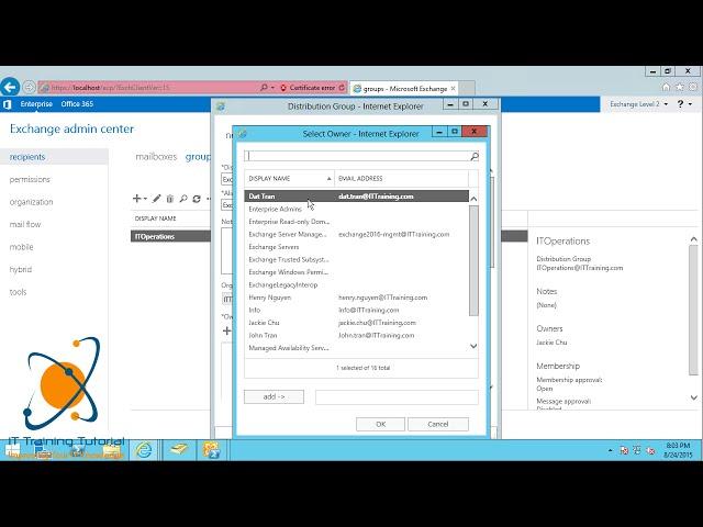 Exchange 2016 Part 10: Configure Outlook Web App Policies