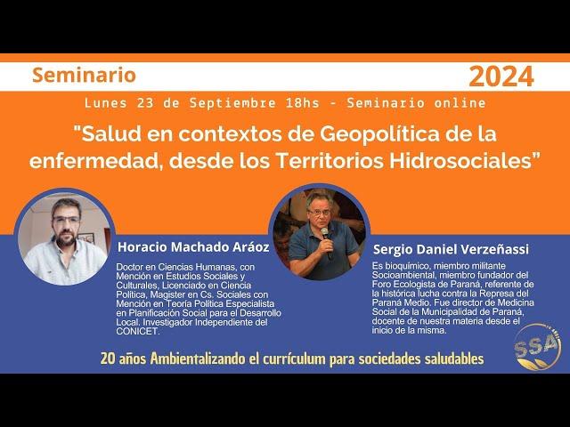 Seminario 19 de Salud Socioambiental - Ciclo 2024