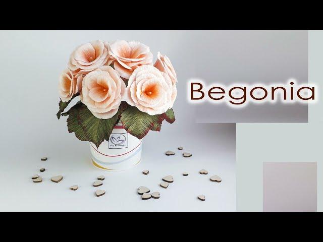 Begonia paper flower/ Бегония из бумаги