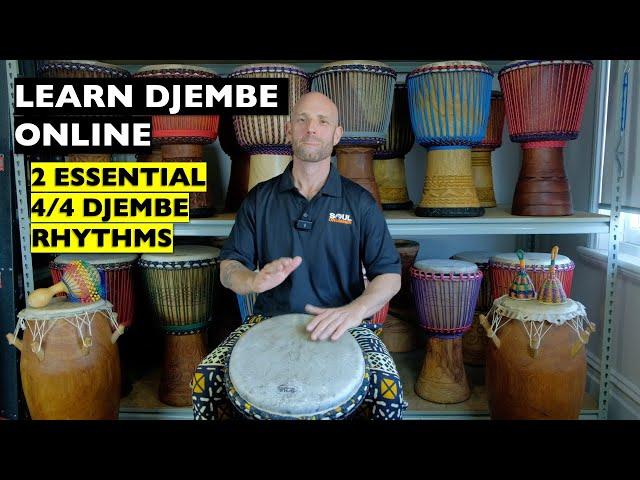 2 ESSENTIAL Djembe Rhythms for beginners in 4/4 | Learn Djembe Online