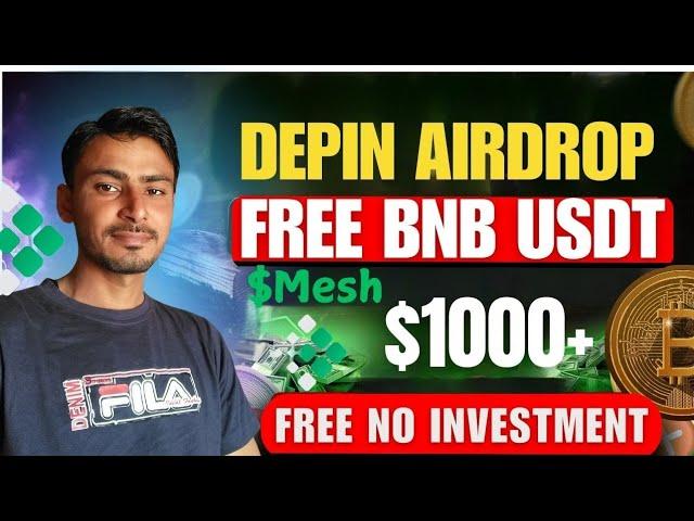 New Depin Airdrop 2025 | Earn BNB Free | Mesh Chain Airdrop | Run Node Earn Point