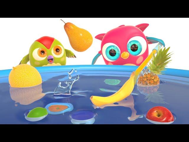 Learn fruit with Baby Owl! Cartoons for babies with baby toys. Learn colors & numbers 1 to 10.