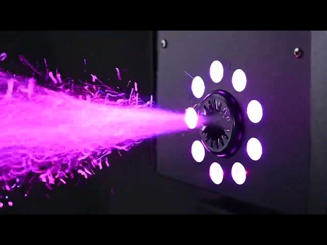 Yescom LED Snow Machine with Remote DMX RGB Lights 1500W