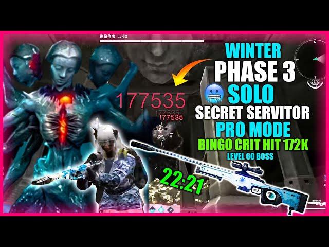 ONCE HUMAN WINTER PHASE 3 - BINGO CRIT HIT 177K SOLO PRO MODE SECRET SERVITOR LVL 60 BOSS BATTLE!