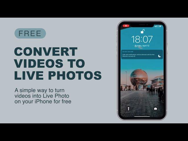 CONVERT VIDEO TO LIVE PHOTO FOR FREE: How to turn any video into a live wallpaper on iPhone