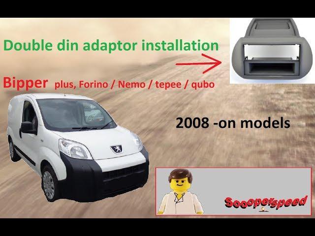 Bipper 2009 double din adaptor installation works with forino / nemo / tepee vans also