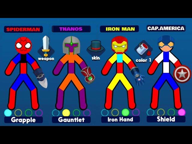 Supreme Duelist Stickman NEW UPDATE - 4 Player Mode 2022  ( android / ios ) Avengers vs Thanos