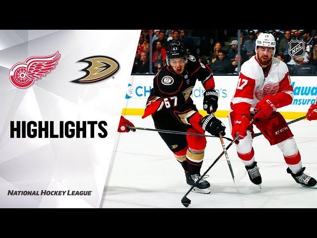 NHL Highlights | Red Wings @ Ducks 11/12/19