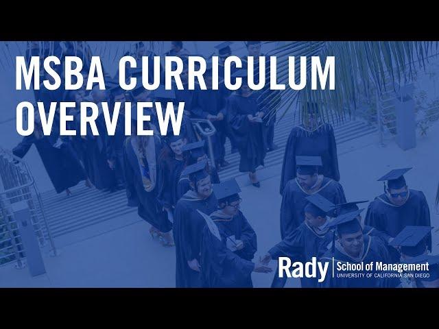 Master of Science in Business Analytics: Curriculum Overview