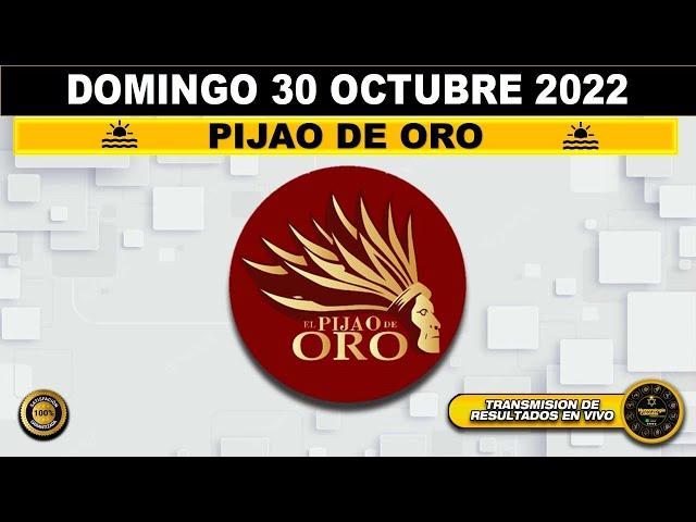 Resultado loteria PIJAO DE ORO ️del DOMINGO 30 de OCTUBRE de 2022 (ULTIMO SORTEO DE HOY) l